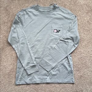 Vineyard Vines Gray Long Sleeve Tee Classic Cotton